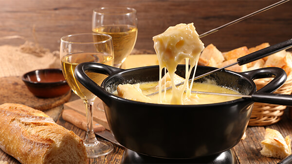 Wein zu Kse - Fondue