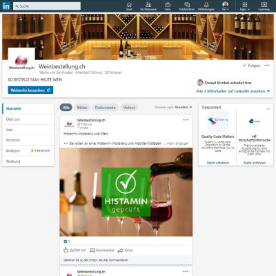 Weinbestellung.ch neu auf LinkedIn - Weinbestellung.ch neu auf LinkedIn
