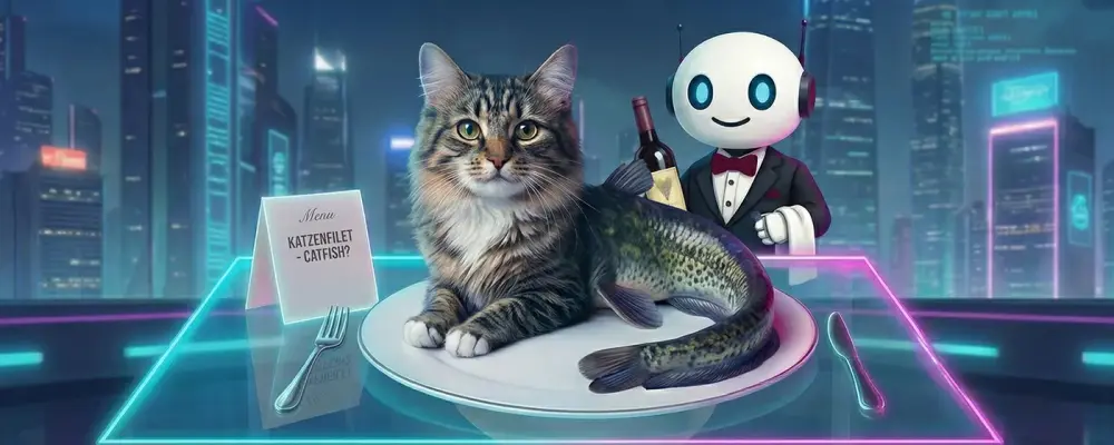 Wein zu Katzenfilet? - Katzenfilet und KI: Warum ein Wein Chatbot lieber antwortet als schweigt