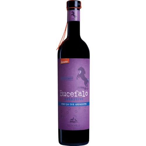 Lunaria - Bucefalo Primitivo Vino da Uve Appassite 2024 0,75 l - Cantina Orsogna Biologico Demeter Vegan